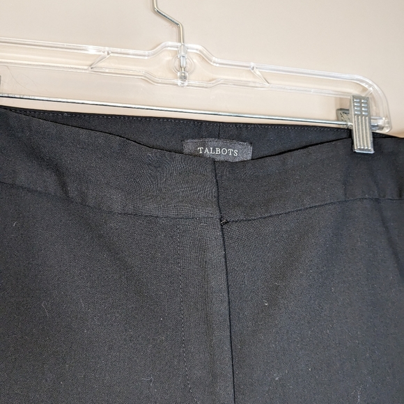Talbots Signature Dress Pants Womens Size 16 Black Stretch Business Slacks Zip - Picture 3 of 13